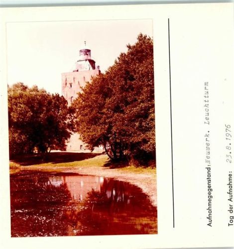Hamburg-Insel Neuwerk Foto montiert auf Karton Leuchtturm