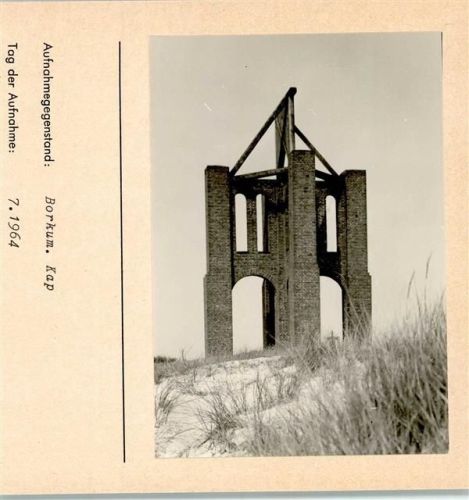 Borkum Kap Foto montiert auf Karton