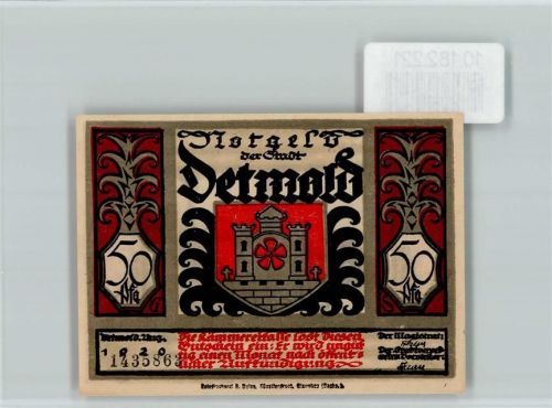 Detmold Notgeld Scherenschnitt