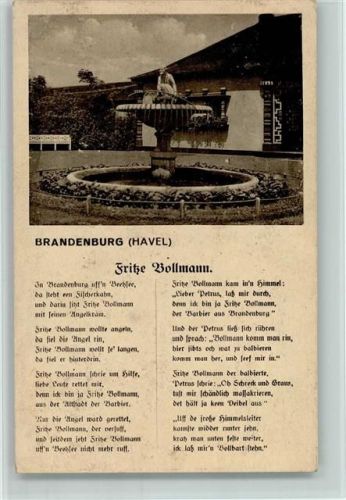 Brandenburg Fritze Bollmann Gedicht Brunnen