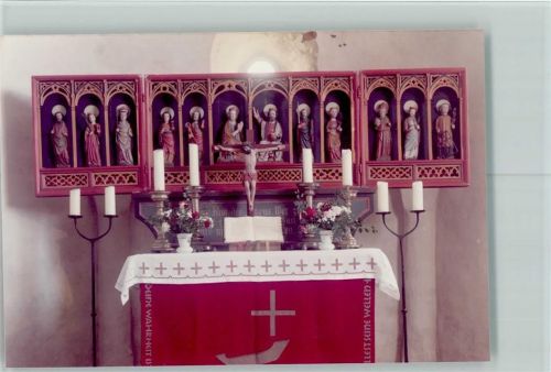 25938 W2270 Süderende auf Föhr FOTO KEINE AK St. Laurentii-Kirche Innenaufnahme Altar Kirchen, Grabsteine, etc.