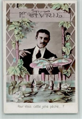Nr. 108 Fotomontage - Fische ca 1918 AK