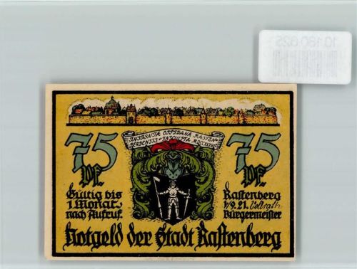 Kastenberg Notgeld Rappenburg Ritter