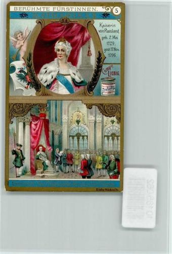 Berühmte Fürstinnen, Katharina II , Sammelbild Liebig