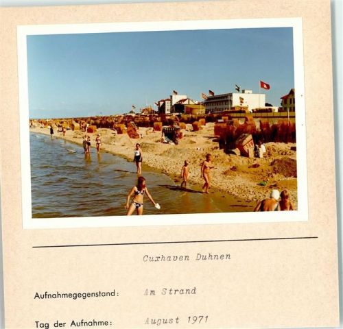 Duhnen Foto montiert auf Karton