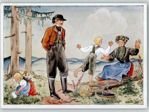 Volkstrachten im Egerland - Serie 23, gute Erhaltung AK