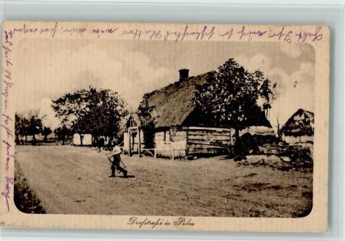 1916 Dorfstraße in Polen AK