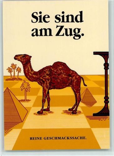 1990 Werbung Camel Zigaretten auf einem Schachbrett AK