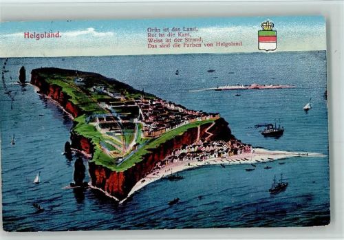 Helgoland 1914 Vogelperspektive Wappen