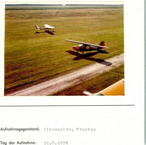 Altenwalde Segelflugplatz Flugtag Foto montiert auf Karton