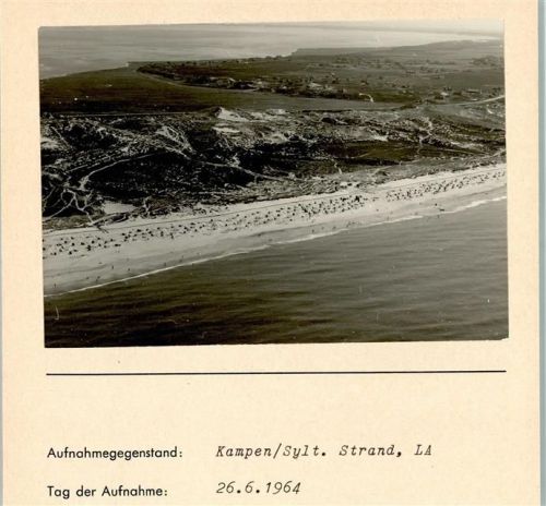 Kampen Strand Foto montiert auf Karton