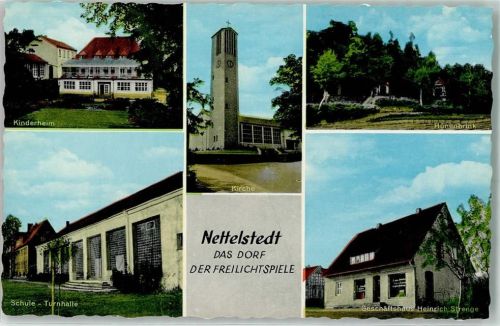 Nettelstedt Hünenbrink Kinderheim Schule Kirche Geschäftshaus Heinrich Stenge