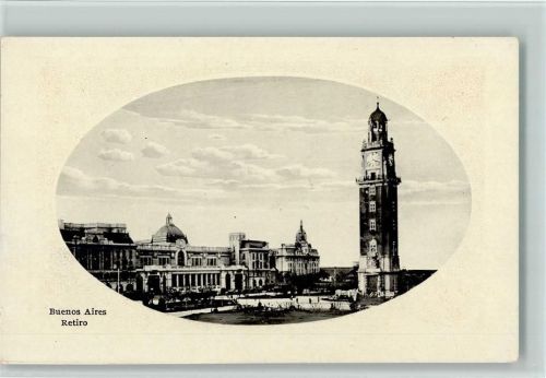 Buenos Aires 1938 Retiro , passepartout AK