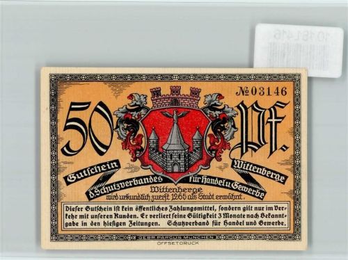 Wittenberge Notgeld Elbbrücke