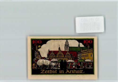 Zerbst Notgeld Marktszene
