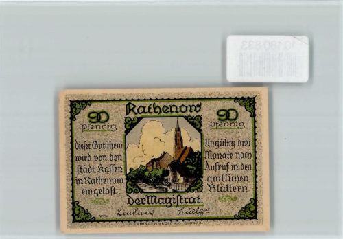 Rathenow Notgeld Joachim Hans von Zieten Husarengeneral Pferd