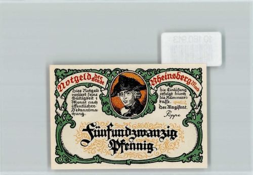 Rheinsberg Notgeld Denkmal