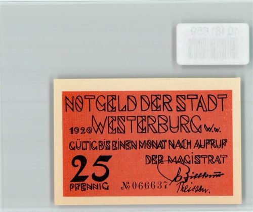 Westerburg Notgeld Blumen