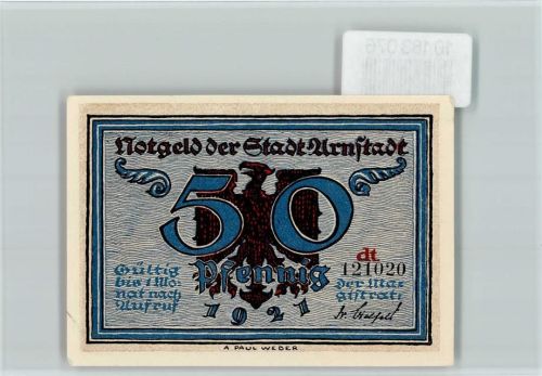 Arnstadt Notgeld Plünderung Arnstadts durch die Scharen Banners