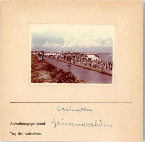 Cuxhaven Grimmershörn Foto montiert auf Karton
