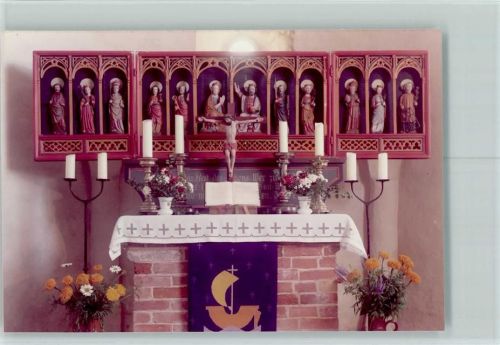 Süderende St. Laurentii-Kirche Innenaufnahme Altar Kirchen, Grabsteine, etc.