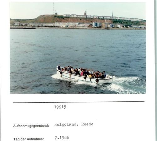 Helgoland Reede Foto montiert auf Karton
