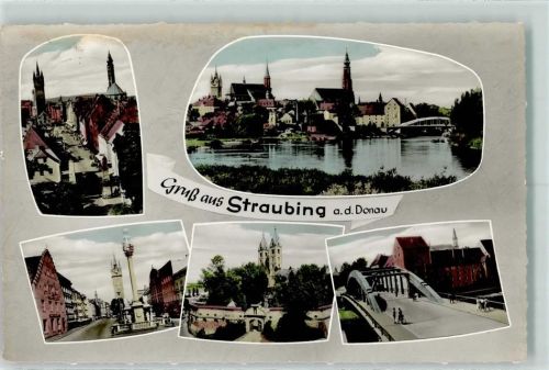 Straubing Stadtplatz Donaubrücke St. Peter
