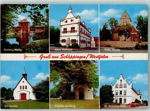 Schöppingen Brüning Mühle Altes Rathaus St. Antonius Krankenhaus