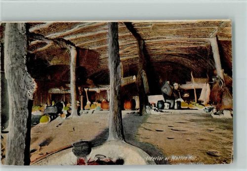 Durban Interior of Native Hut Innenaufnahme