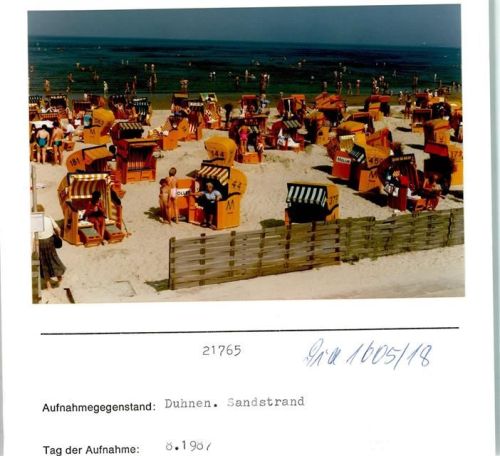 Duhnen Foto montiert auf Karton