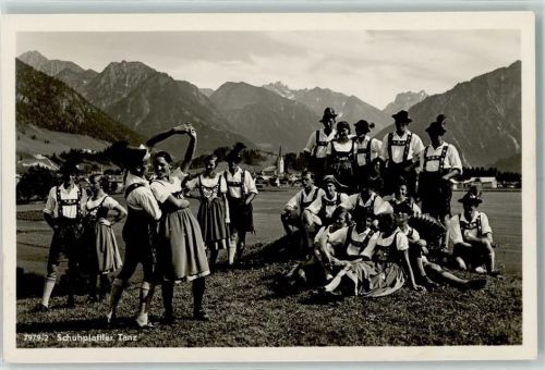 Oberstdorf 1938 Schuhplattler Tanz AK