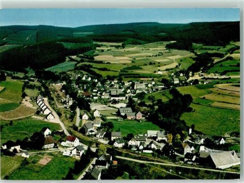 Heinsberg Rückseite mit Abschürfungen bzw Kleberesten Fliegeraufnahme