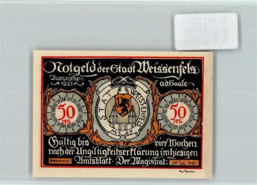 Weißenfels Notgeld Reiterstiefel Augustusburg