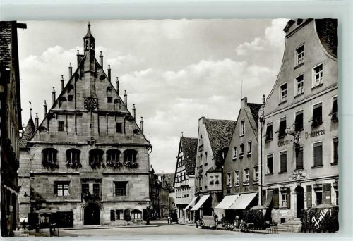 Weißenburg Rathaus Löwen-Brauerei Rückseite mit Abschürfungen bzw Kleberesten