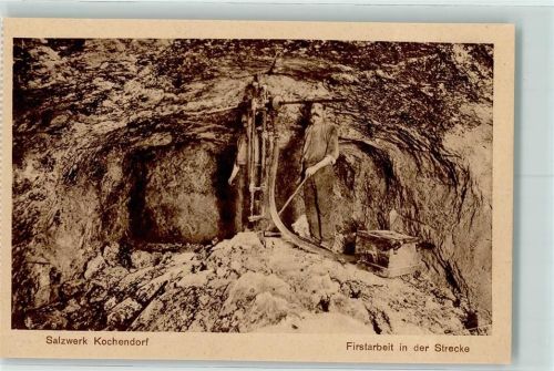 Bad Friedrichshall 1918 Salzwerk Kochendorf - Firstarbeit in der Strecke AK