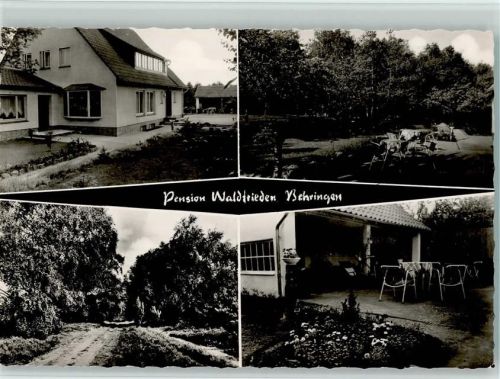 Behringen Pension Waldfrieden Terrasse Garten 4-Bildaufnahme