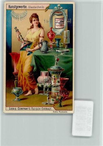 Kunstgewerbe , Glastechnik, Sammelbild Liebig