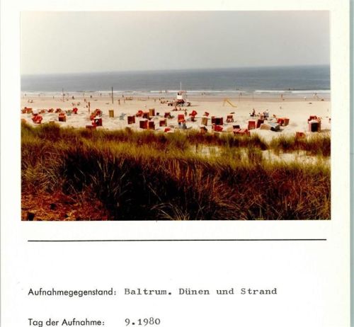 Baltrum Dünen und Strand Foto montiert auf Karton