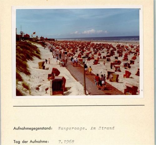 Wangerooge Am Strand Foto montiert auf Karton