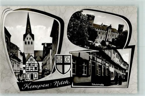Kempen Peterstraße Burg Schulstraße Rückseite mit Abschürfungen bzw Kleberesten