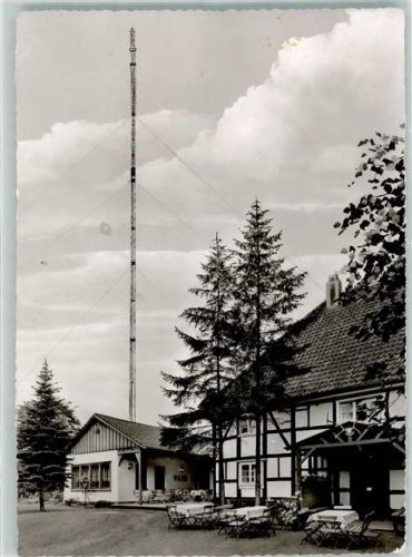Langenberg Großrundfunksender mit Forsthaus Rückseite mit Abschürfungen bzw Kleberesten