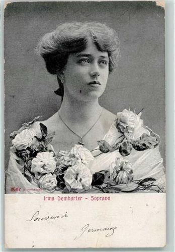 Irma Demharter - Soprano AK Opernsänger 1904 Gebrauchsspuren
