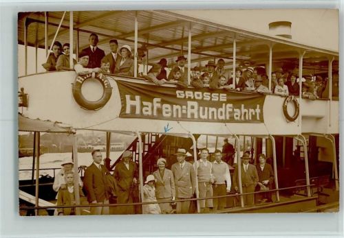Hamburg 1932 Große Hafenrundfahrt Ort handschriftlich