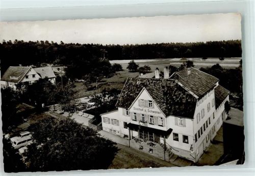 Kälberbronn Rückseite mit Abschürfungen und Kleberesten Gasthof Pension Zum Schwanen