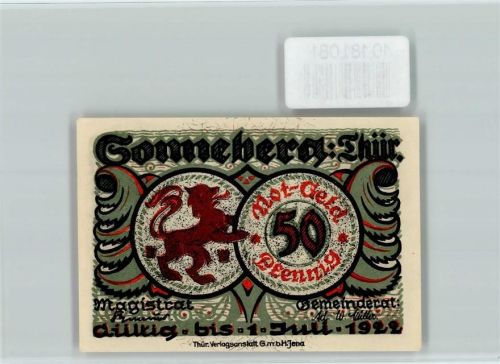 Sonneberg Notgeld