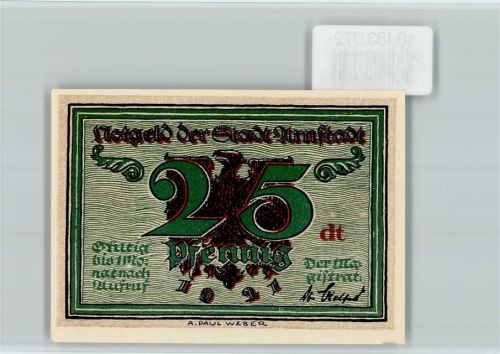 Arnstadt Notgeld Schwarzburger Hof