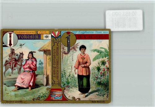 Irokesin - und Volkstype aus Java - Sammelbild Liebig