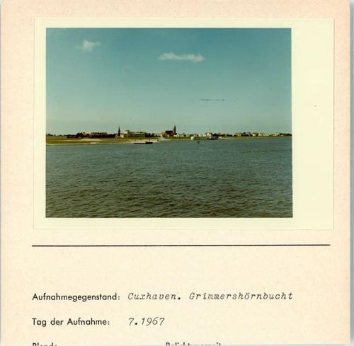 Cuxhaven Grimmershörnbucht Foto montiert auf Karton