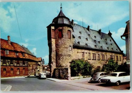 Butzbach Ehem. landgräfliches Schloß Rückseite mit Abschürfungen bzw Kleberesten