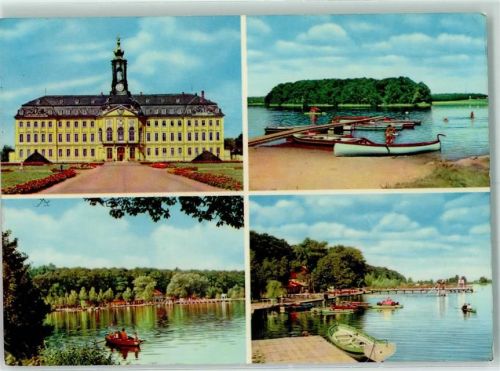 Wermsdorf Rückseite mit Abschürfungen bzw Kleberesten Schloss Hubertusburg Horstseeinsel